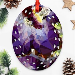 Purple Abstract Geometric Dream Ornament (oval Filigree) 