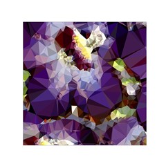 Purple Abstract Geometric Dream Small Satin Scarf (square) by DanaeStudio