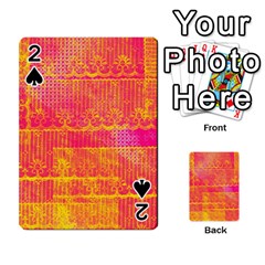 Yello And Magenta Lace Texture Playing Cards 54 Designs 