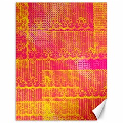 Yello And Magenta Lace Texture Canvas 12  X 16   by DanaeStudio