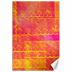 Yello And Magenta Lace Texture Canvas 20  X 30   by DanaeStudio