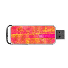 Yello And Magenta Lace Texture Portable Usb Flash (two Sides) by DanaeStudio