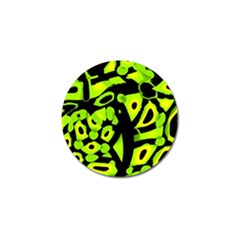 Green Neon Abstraction Golf Ball Marker (10 Pack) by Valentinaart