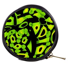 Green Neon Abstraction Mini Makeup Bags