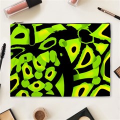 Green Neon Abstraction Cosmetic Bag (xl) by Valentinaart