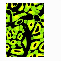 Green Neon Abstraction Large Garden Flag (two Sides) by Valentinaart