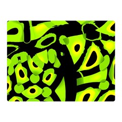 Green Neon Abstraction Double Sided Flano Blanket (mini)  by Valentinaart