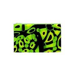 Green Neon Abstraction Cosmetic Bag (xs) by Valentinaart