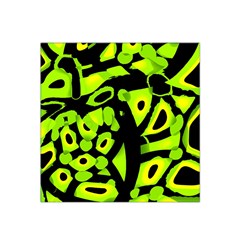 Green Neon Abstraction Satin Bandana Scarf by Valentinaart