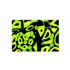 Green Neon Abstraction Satin Wrap by Valentinaart