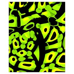 Green Neon Abstraction Drawstring Bag (small) by Valentinaart