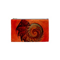 Nautilus Shell Abstract Fractal Cosmetic Bag (small)  by designworld65