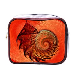 Nautilus Shell Abstract Fractal Mini Toiletries Bags by designworld65