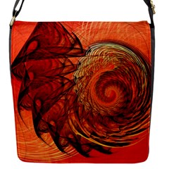 Nautilus Shell Abstract Fractal Flap Messenger Bag (s) by designworld65