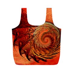 Nautilus Shell Abstract Fractal Full Print Recycle Bags (m)  by designworld65