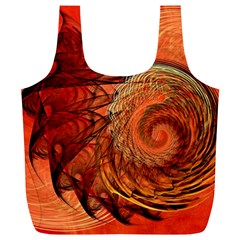 Nautilus Shell Abstract Fractal Full Print Recycle Bags (l)  by designworld65