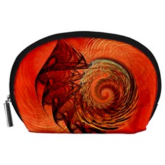 Nautilus Shell Abstract Fractal Accessory Pouches (large)  by designworld65