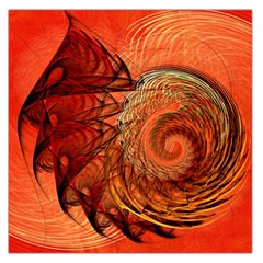 Nautilus Shell Abstract Fractal Large Satin Scarf (square) by designworld65