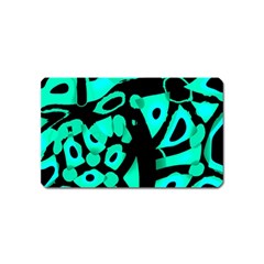 Cyan Design Magnet (name Card) by Valentinaart