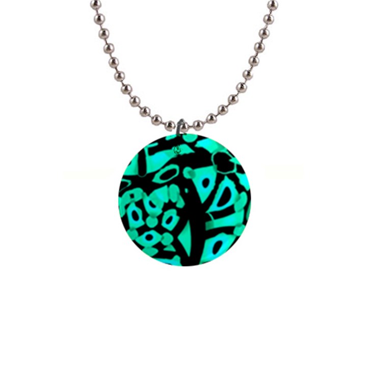 Cyan design Button Necklaces