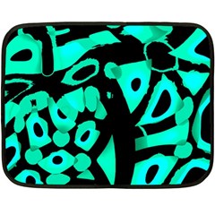 Cyan Design Fleece Blanket (mini) by Valentinaart