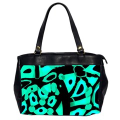 Cyan Design Office Handbags (2 Sides)  by Valentinaart