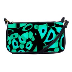 Cyan Design Shoulder Clutch Bags by Valentinaart