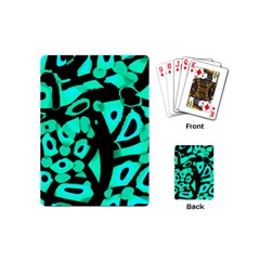 Cyan Design Playing Cards (mini)  by Valentinaart