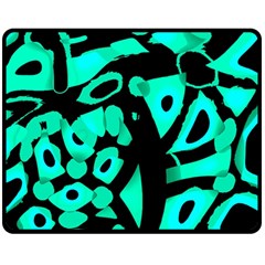 Cyan Design Double Sided Fleece Blanket (medium)  by Valentinaart