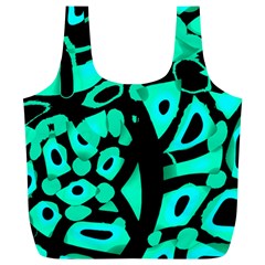 Cyan Design Full Print Recycle Bags (l)  by Valentinaart