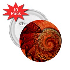 Nautilus Shell Abstract Fractal 2 25  Buttons (10 Pack)  by designworld65