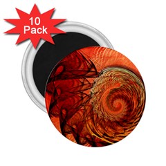 Nautilus Shell Abstract Fractal 2 25  Magnets (10 Pack)  by designworld65