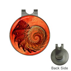 Nautilus Shell Abstract Fractal Hat Clips With Golf Markers by designworld65