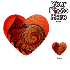 Nautilus Shell Abstract Fractal Multi-purpose Cards (heart) 