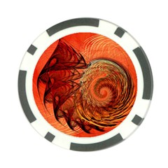 Nautilus Shell Abstract Fractal Poker Chip Card Guards (10 Pack)  by designworld65