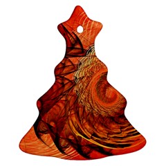 Nautilus Shell Abstract Fractal Christmas Tree Ornament (2 Sides) by designworld65