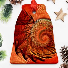 Nautilus Shell Abstract Fractal Bell Ornament (2 Sides) by designworld65