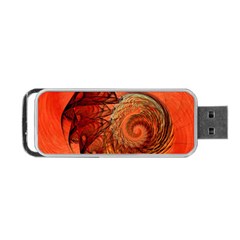 Nautilus Shell Abstract Fractal Portable Usb Flash (two Sides) by designworld65