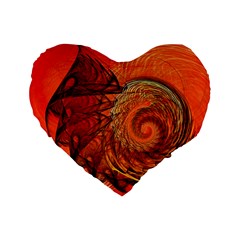 Nautilus Shell Abstract Fractal Standard 16  Premium Heart Shape Cushions by designworld65