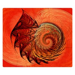 Nautilus Shell Abstract Fractal Double Sided Flano Blanket (small)  by designworld65