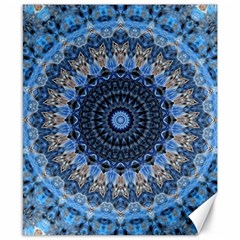 Feel Blue Mandala Canvas 8  X 10  by designworld65