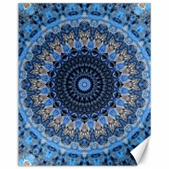 Feel Blue Mandala Canvas 11  X 14   by designworld65