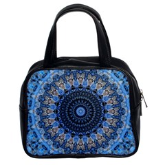 Feel Blue Mandala Classic Handbags (2 Sides) by designworld65