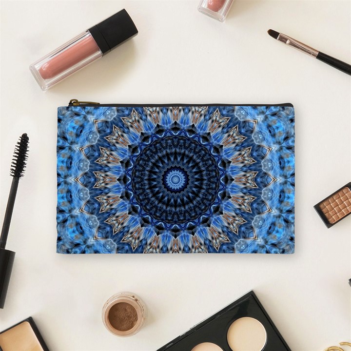 Feel Blue Mandala Cosmetic Bag (Medium) 