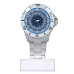 Feel Blue Mandala Plastic Nurses Watch Front