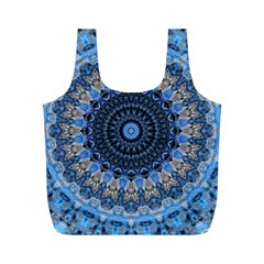 Feel Blue Mandala Full Print Recycle Bags (m)  by designworld65