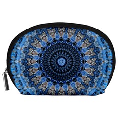 Feel Blue Mandala Accessory Pouches (large)  by designworld65