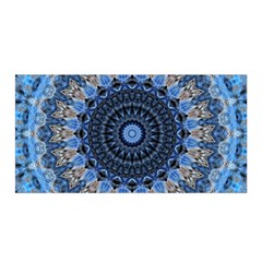 Feel Blue Mandala Satin Wrap by designworld65