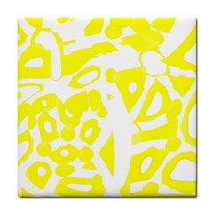 Yellow Sunny Design Tile Coasters by Valentinaart