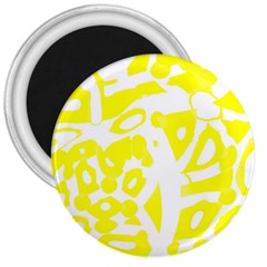 Yellow Sunny Design 3  Magnets by Valentinaart